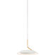 Royyo LED 6.5 inch Matte white with gold Pendant Ceiling Light